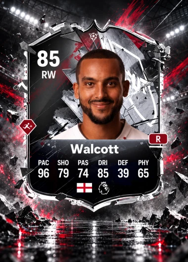  Theo Walcott 85 rated FC 27 Hall of FUT card with 96 pace and Rapid Plus