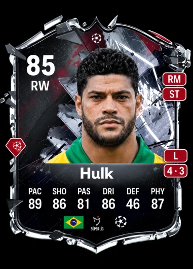 Hulk 85 rated FC 27 Hall of FUT card costing 750 Gallery Tokens with 87.4 GG Rating