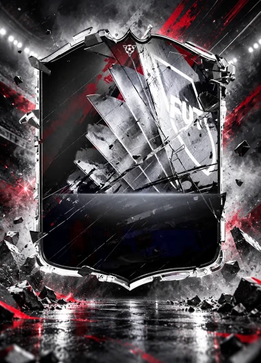 FC 27 Hall of FUT card design with black and red fractured artwork