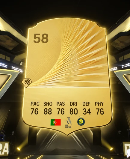 FC 27 Ultimate Team pack opening revealing a low rated gold player card