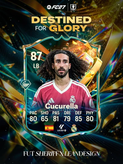 Marc CucurellaFC 27 gold card leaked 87 Destined for Glory card