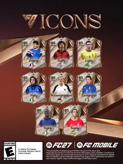 FC 27 Debut ICON card rated 86 from the Class of 27