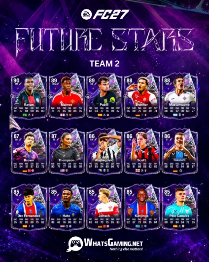 Ultimate Team 中的 FC 27 Future Stars Team 2 阵容