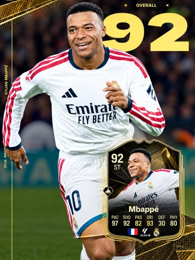 FC 27 TOTW 7 Kylian Mbappé 92 ST in-form card