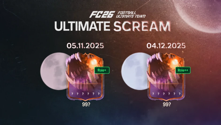 带满月升级的 FC 26 Ultimate Scream 卡