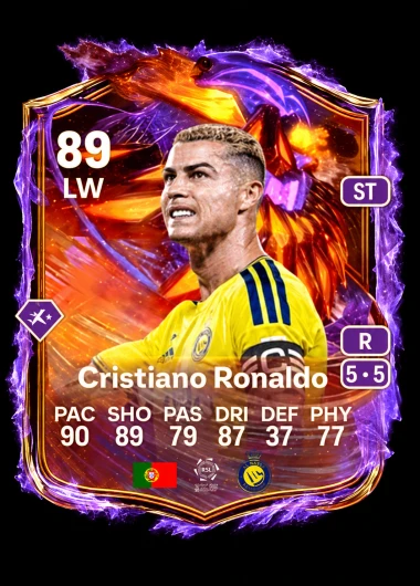 FC 27 Ultimate Scream Ronaldo 89 LW com 90 de velocidade, do Team 1